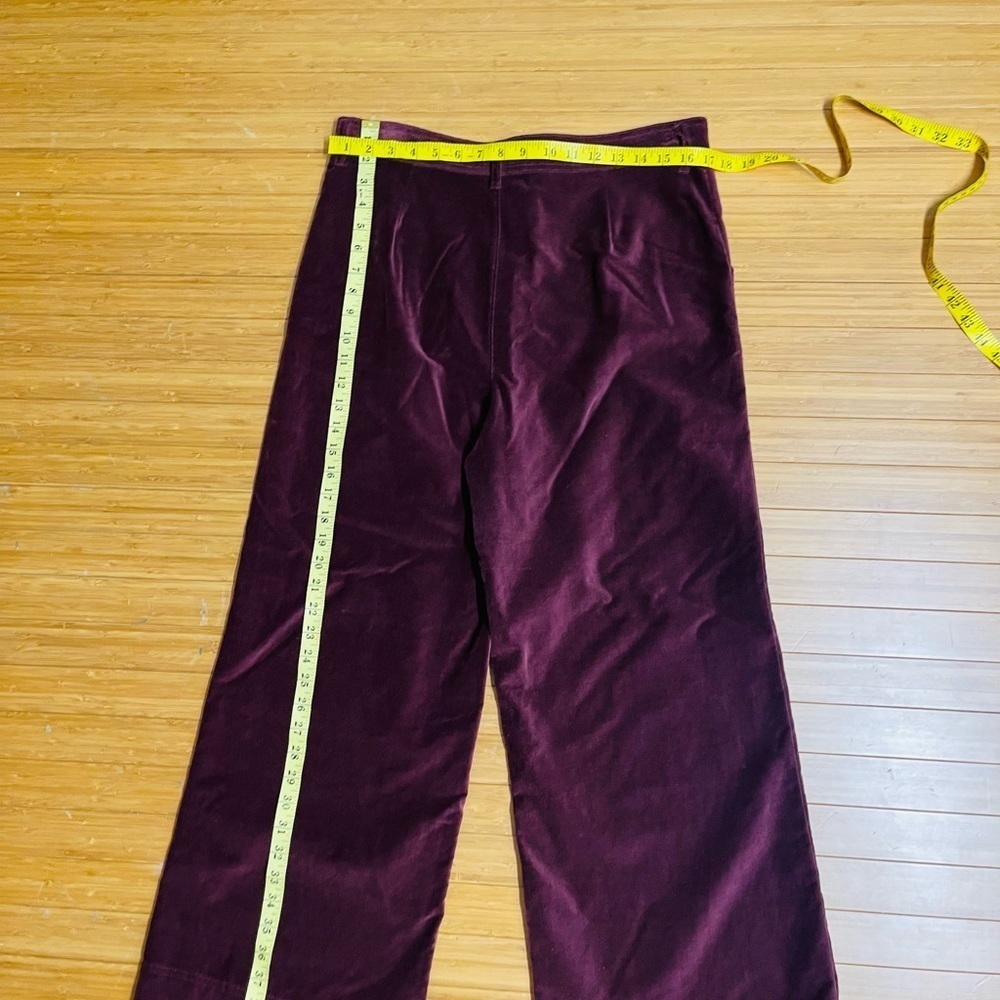 Frye velvet crop pants size 31 nwt burgundy/maroon - Picture 5 of 6